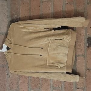 Tan Fuzzy Fleece hoodie